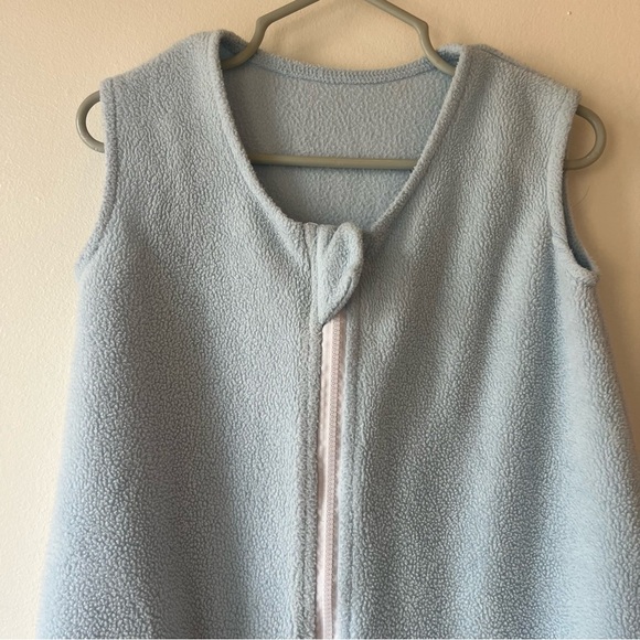 Baby Sleep Sack Light Blue Fleece Wearable Blanket Infant 6–12M Unisex Winter - Picture 6 of 6